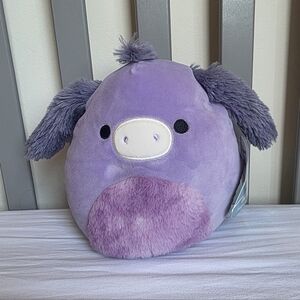 Squishmallows Deacon The Purple Donkey with Fluffy Tail NWT